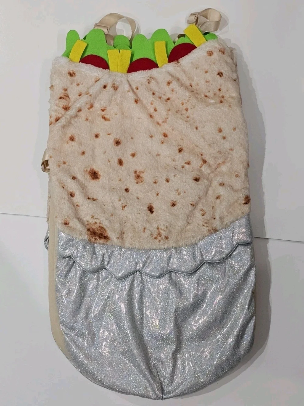 Justice Neato Burrito Plush/shimmer Pullover Adjustable Kids